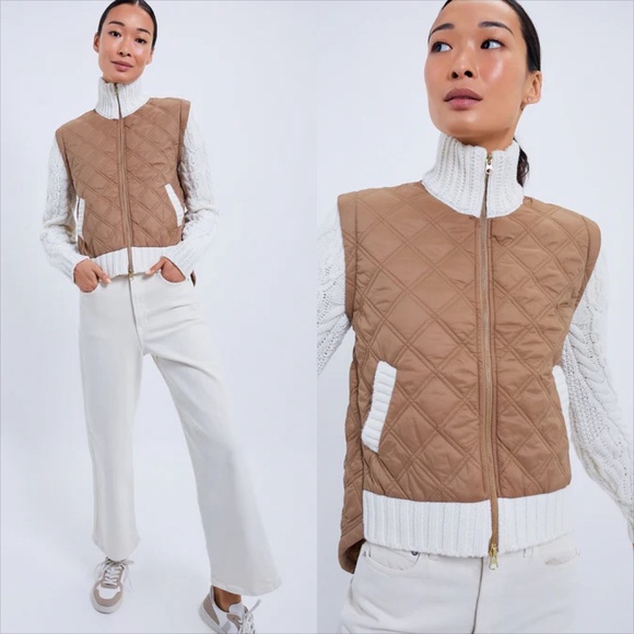 Veronica beard patra mixed media jacket